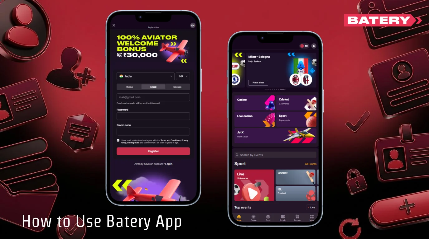 Using the Batery App in India: simple steps